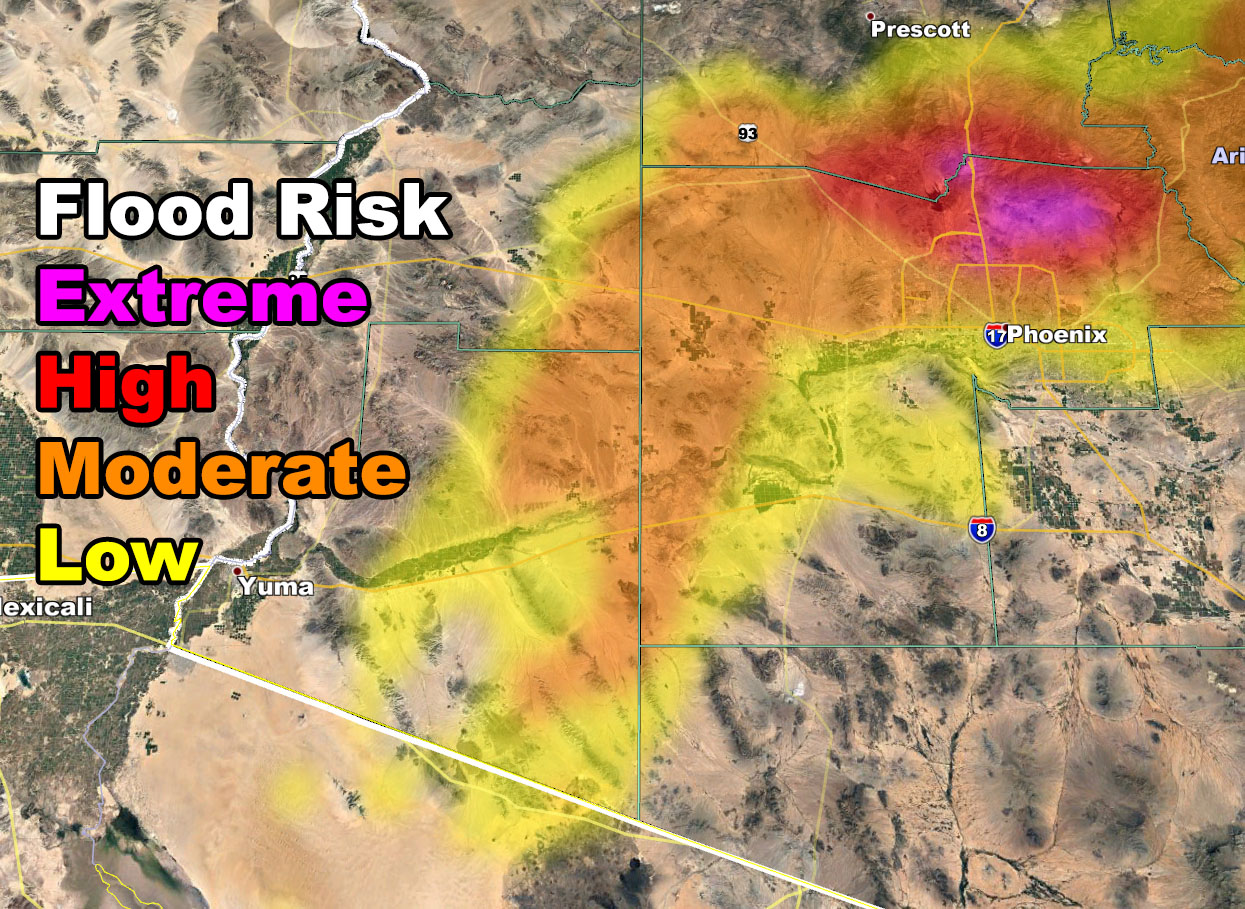 Heavy Rain Slammed Part Of The Phoenix Valley Overnight In Arizona