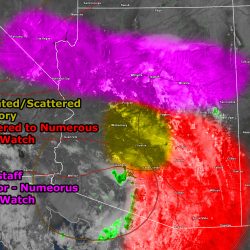 Saturday and Sunday Thunderstorm Risk for Arizona Merged