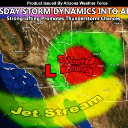 FIRST LOOK: Storm System To Impact Arizona on Wednesday Into Thursday, Thunderstorm Dynamics Lining Up For Western Half Of The State