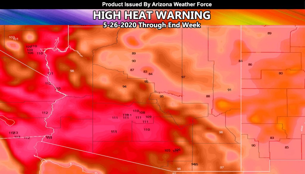 High Heat Warning In Effect For Low Terrain Metros Of Arizona ...