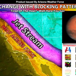 Pattern Change:  Colder Pattern Set To Move Into Arizona With Cutoff Blocking Pattern; View MARS Tonight at the closest approach