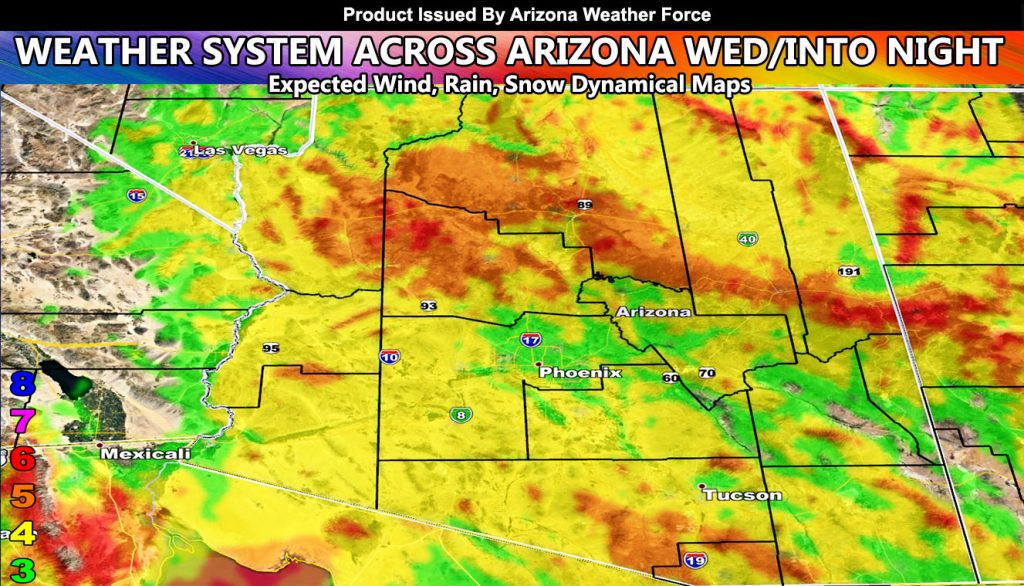 Weather System To Affect Arizona Wednesday into Wednesday Night; Full