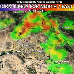 Outflow From Thunderstorms Off The High Terrain Pose Dust Storm Risk In Phoenix Metro This Evening; Weather Advisory Issued