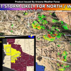 Increase In Double Metro Storm Activity Today With Hit and Miss for Phoenix and Tucson Proper, Severe Thunderstorms for Kingman and Wickenburg to Wittmann; Details