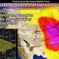 Severe Weather Statement Issued Includes Phoenix Valley For What Is Now Dubbed The Friday The 13th Storm Complex; Damaging Winds and Hail Expected