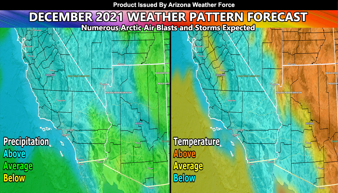 arizona map with weather temperatures