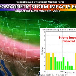 G3 Geomagnetic Storms Impacted Earth; 24 Hours Of Effects Expected; Including More Northern Light Sightings Into Southwest