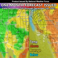 One Month Long Range Forecast Projection For the Southwest United States; Valid All of November and First Week of December