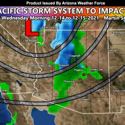 Strong Storm System To Bring Mountain Snow and Heavy Rain To Arizona Tuesday into Tuesday Night; Pre-Details