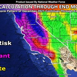 Stormy Conditions All Set To Last Through End Month Across Desert Southwest; Last Half of Martin Storm Pattern of December 2021 Starts This Week