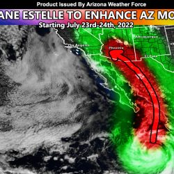 WARNING:  Hurricane Estelle to Enhance Arizona Monsoon with Major Increase in Storms After July 23rd