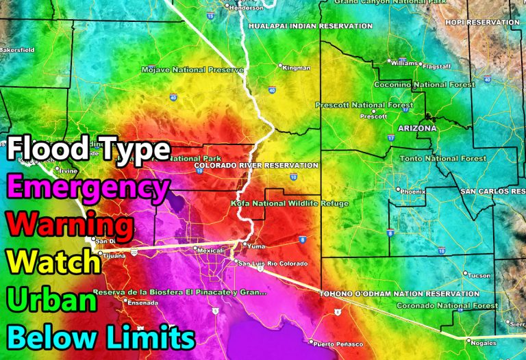 Hurricane Kay Two AZWF Flood Alerts Issued Across The Western half of