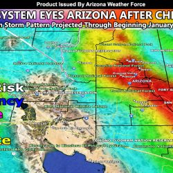 Long Range Weather Advisory Issued For Arizona with Series of Storm Systems After Christmas