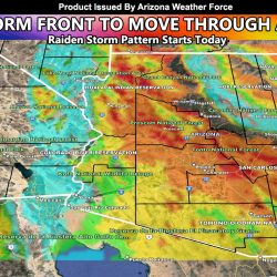 First In the Series of Storm Fronts to Move into Arizona Tonight into Wednesday, Bringing Renewed Precipitation