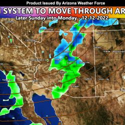 Storm System to Sweep Arizona, Bringing Snow to the Mountains and Southeast State and Rain for The Metros; Details and Maps