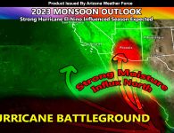 2023 Arizona Monsoon Forecast Released; Strong Hurricane El Nino Influenced Season Expected
