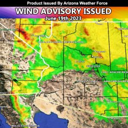 Wind Advisory Issued For West, Central, North, and Eastern Arizona Through Sunday and again Monday