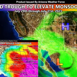 Inverted Trough to Bring High Risk Thunderstorm Event to Much of Arizona, Including the Metros Over the Weekend