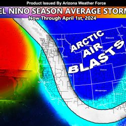 Final Forecast for Arizona for the 2023-2024 Strong El Nino Season; A Record Freeze