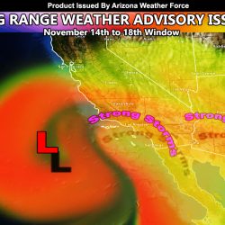 LONG RANGE WEATHER ADVISORY: First Pacific Storm of the Season for Arizona