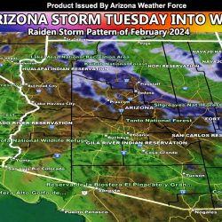 Final Forecast:  Arizona Storm To Move Through Tuesday through Wednesday; Maps Inside