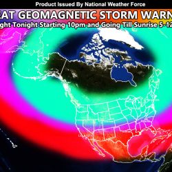 Extreme Geomagnetic Storm To Hit a Second Time Overnight Tonight Across Arizona; Northern Lights