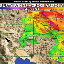 Gusty Winds Expected Across All of Arizona for Sunday, May 5, 2024 With Inside Slider